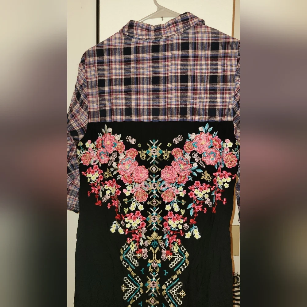 Plaid Maxi Shirt Dress - Picture 5 of 6